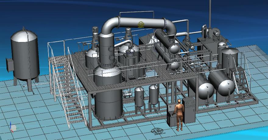 1-真空蒸餾設(shè)備三維圖.jpg 鋁帶 鋁箔軋制油過(guò)濾精餾設(shè)備/裝置